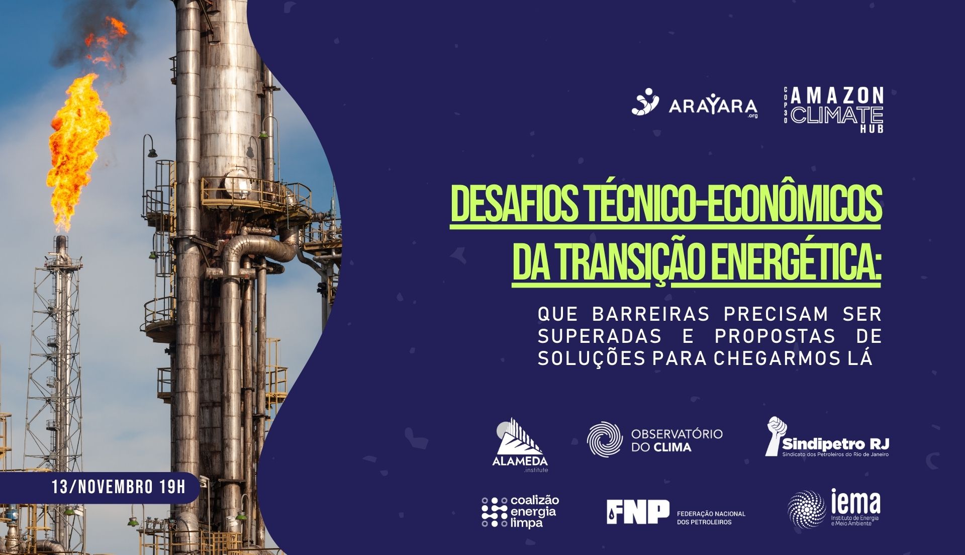 Amazon Climate Hub promove debate sobre soberania, transição energética e papel da Petrobras e trabalhadores do setor